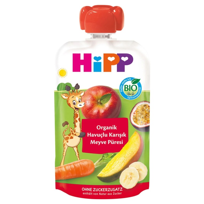 Hipp Organik Havuçlu Karışık Meyve Püresi 100 gr