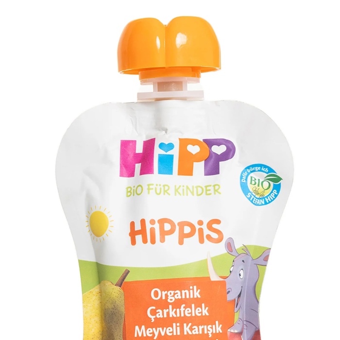 Hipp Organik Çarkıfelek Meyveli Karışık Meyve Püresi 100 gr