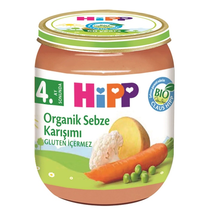 Hipp Organik Sebze Karışımı Kavanoz Mama 125 gr