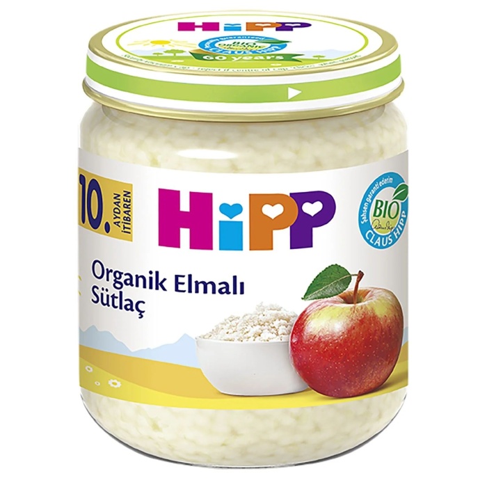 Hipp Organik Elmalı Sütlaç Kavanoz Mama 200 gr
