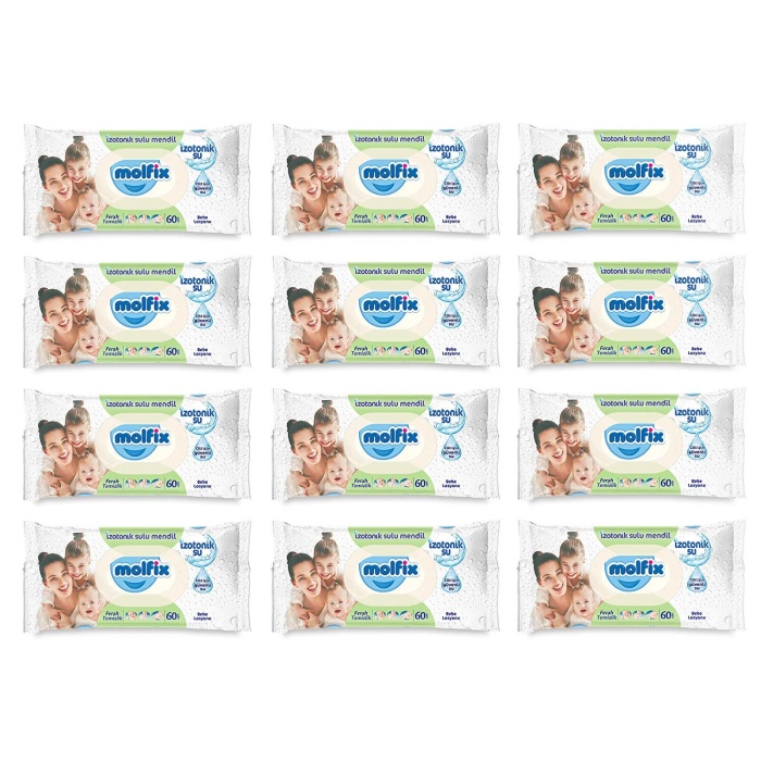 Molfix İzotonik Sulu Bebek Islak Mendil 12x60 Adet