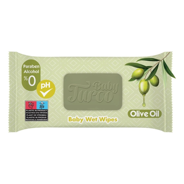 Baby Turco Zeytinyağlı Bebek Islak Mendil 90 Adet