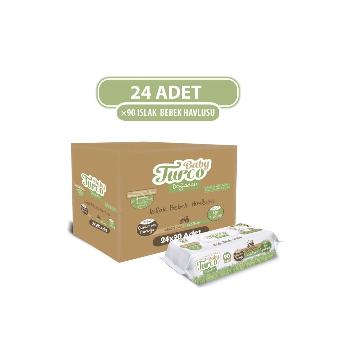 Baby Turco Doğadan Yenidoğan Islak Bebek Havlusu 24x90 Adet