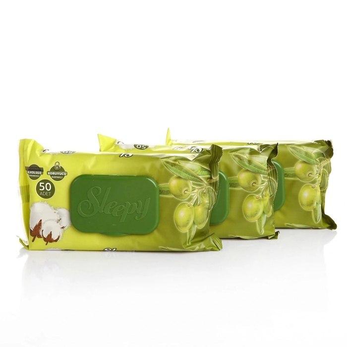 Sleepy Zeytinyağlı Bebek Islak Mendil 3x50 Adet