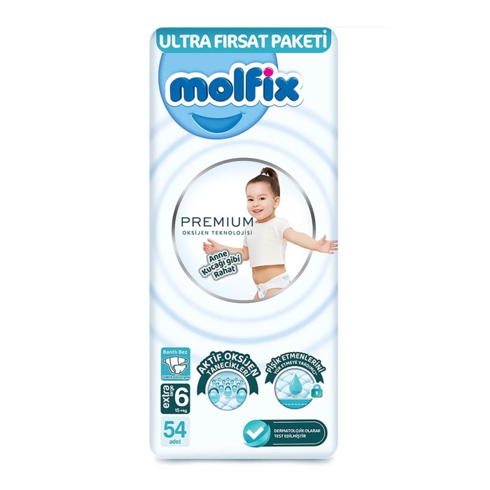 Molfix Premium Ultra Fırsat Paketi 6 Numara 54 Adet