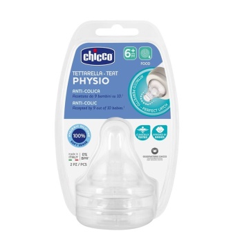 Chicco Wellbeing Silikon 2li Biberon Emziği 6 ay+