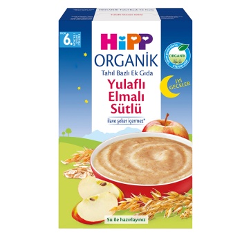 Hipp Organik İyi Geceler Yulaflı Elmalı Kaşık Maması 250 gr
