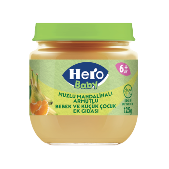 Hero Baby Muzlu Mandalinalı Armutlu Kavanoz Mama 125 gr