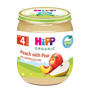 Hipp Organik Armutlu Şeftali Kavanoz Mama 125gr