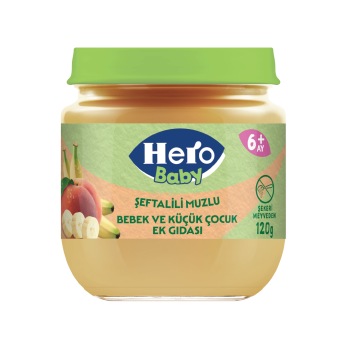 Hero Baby Şeftalili Muzlu Kavanoz Mama 120 gr