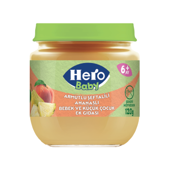 Hero Baby Armutlu Şeftalili Ananaslı Kavanoz Mama 125 gr