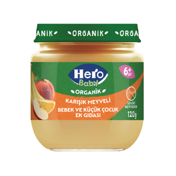 Hero Baby Organik Karışık Meyveli Kavanoz Mama 120 gr