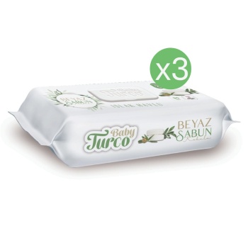 Baby Turco Beyaz Sabun Kokulu Islak Havlu 3x90 Adet