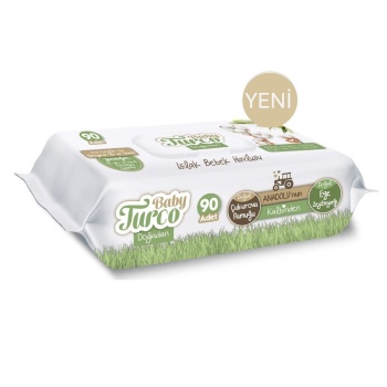 Baby Turco Doğadan Yenidoğan Islak Bebek Havlusu 90 Adet