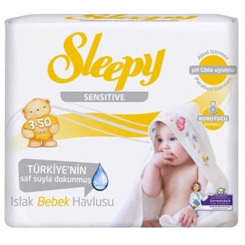 Sleepy Sensitive Bebek Islak Mendil 3x50 Adet