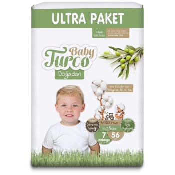 Baby Turco Doğadan Ultra Paket XXlarge 7 Numara 56 Adet