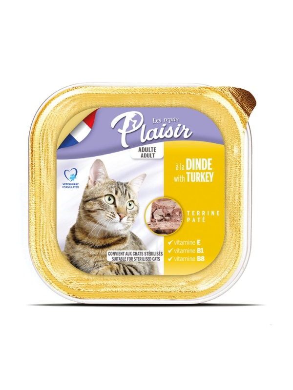 Pate Hindi Etli 100gr Plaisir Yaş Kedi Kedi Maması