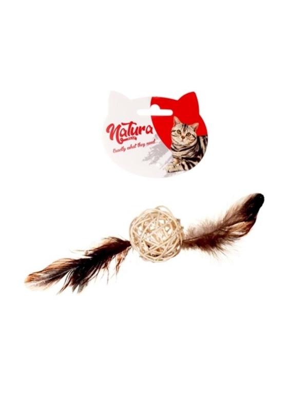 Ptc-001 Tüylü Bambu Top Kedi Oyuncagı 20 Cm