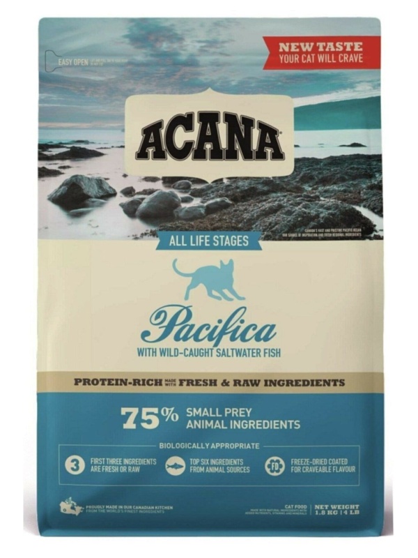 Acana Pacifica Tahılsız Balıklı 4.5 kg Tüm Yaşam Evreleri Yetişkin Kedi Maması