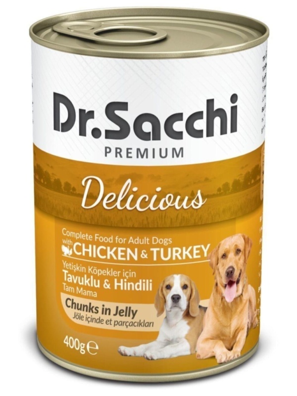 Dr.sacchi Konserve Köpek Tavuklu Hindili 400gr
