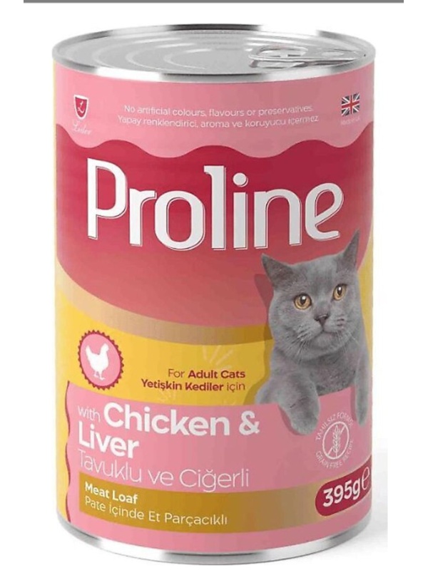 Tavuklu Ve Ciğerli Pate Et Parçacıklı Konserve Yetişkin Kedi Maması 400 Gr