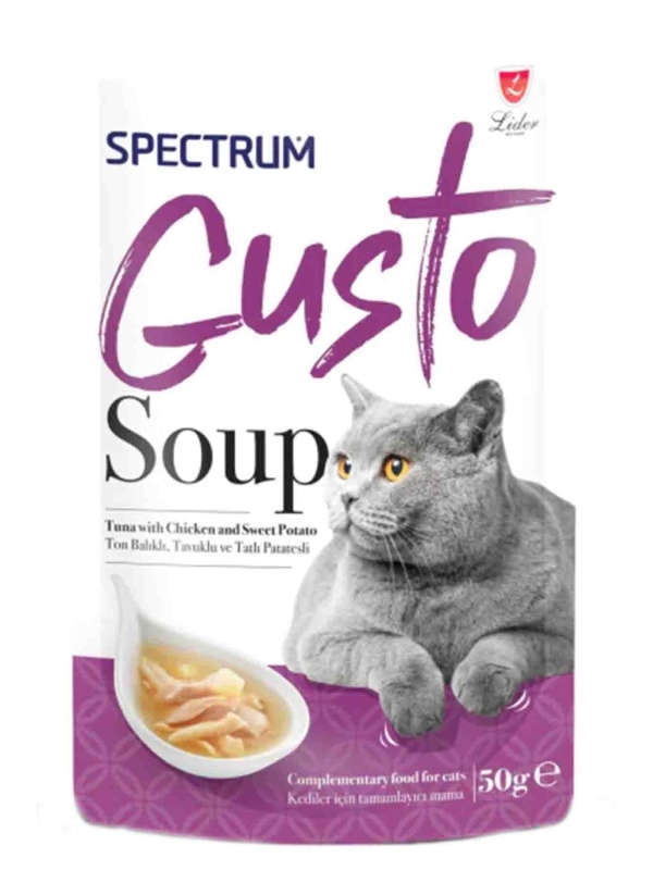 Spectrum Gusto Ton Balıklı Tavuklu Ve Balkabaklı Kedi Çorbası 50 Gr