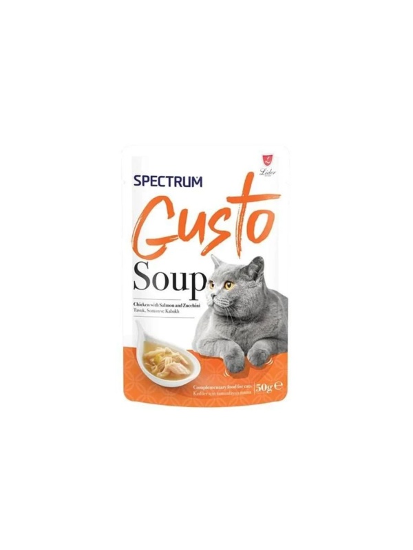 Spectrum Gusto Tavuklu Somon Balıklı Ve Kabaklı Kedi Çorbası 50 Gr