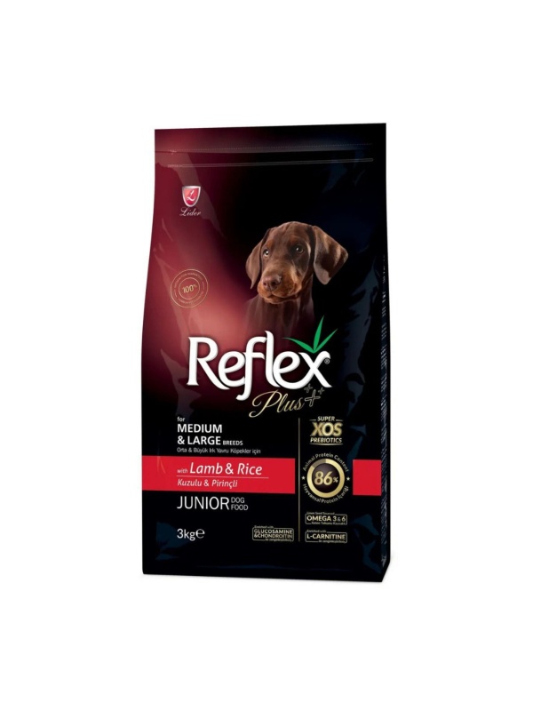 Plus Junior Medium & Large Kuzu Ve Pirinçli Kuru Köpek Maması 3 Kg