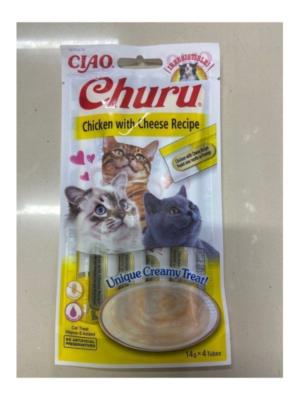 Churu 4x14gr Püre Tavuk&peynir Kedi Maması