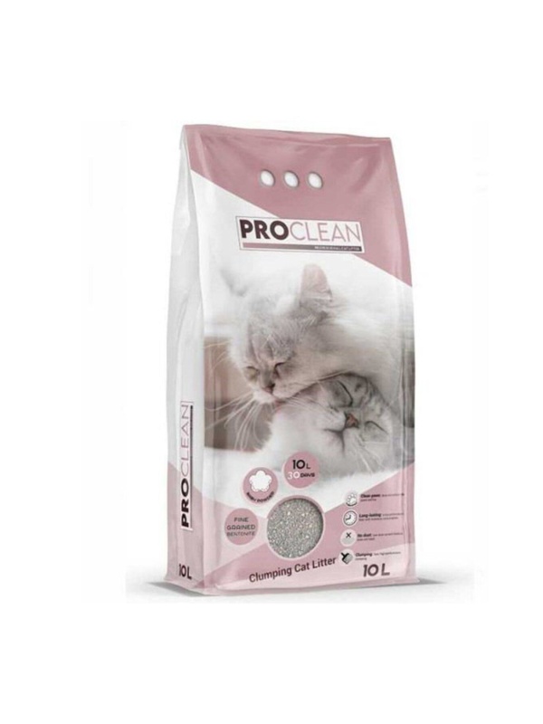 ProClean Topaklanan Bebek Pudra Kokulu İnce Taneli 10 lt Bentonit Kedi Kumu