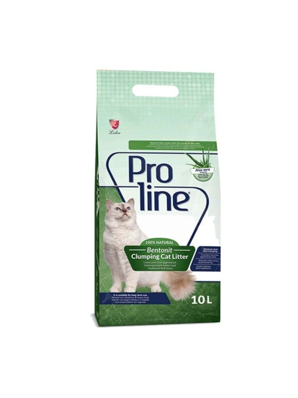 Proline Aloe Vera Kokulu Topaklanan 10 lt Bentonit Kedi Kumu