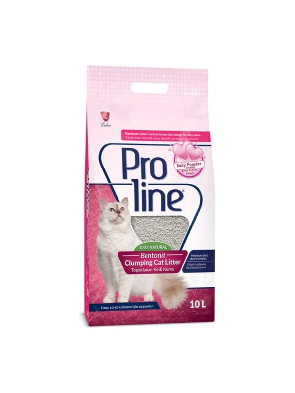Proline Bebek Pudra Kokulu Topaklanan 10 lt Bentonit Kedi Kumu