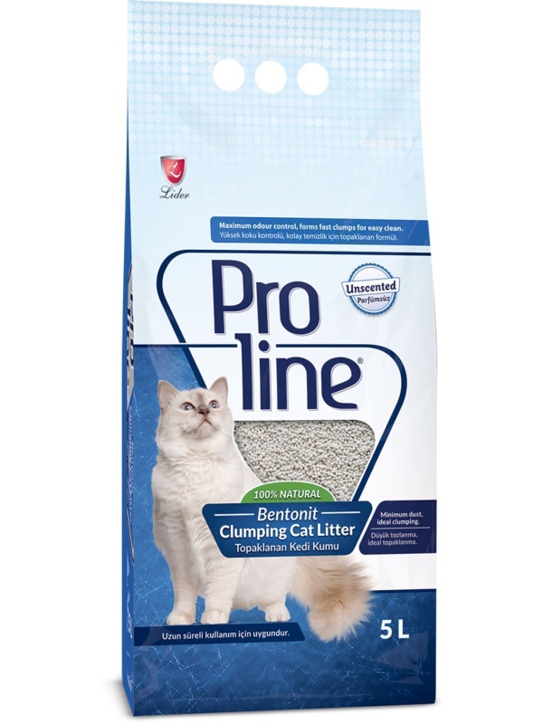 Proline Parfümsüz Topaklanan 5 lt Bentonit Kedi Kumu