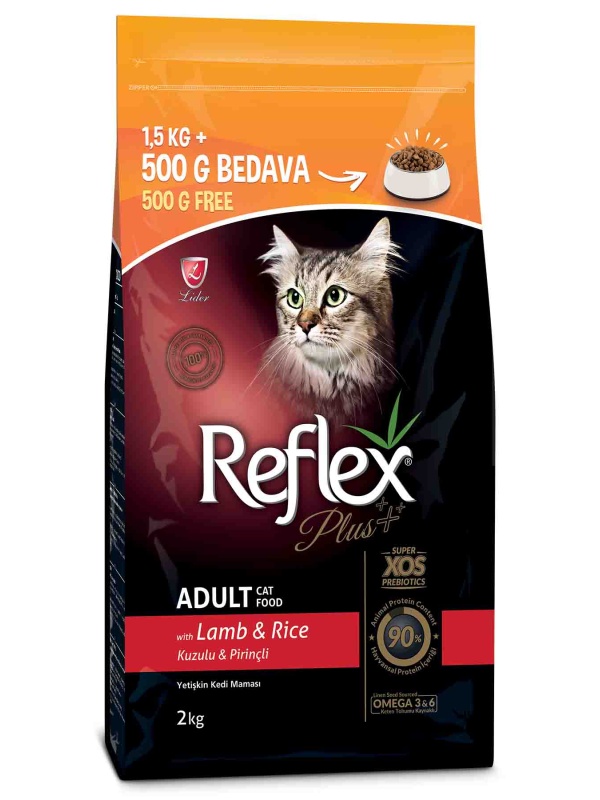 Reflex Plus Kuzu Etli 2 kg Yetişkin Kedi Maması