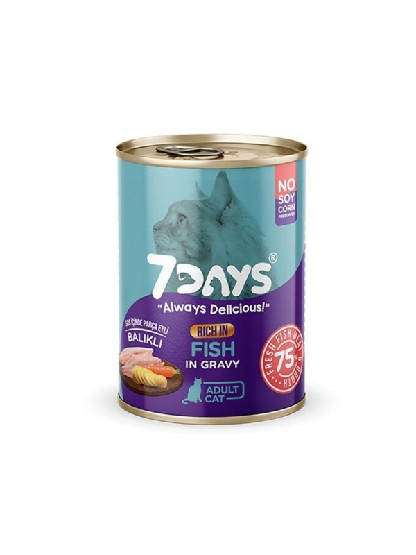 7 Days Taze Balık Etli 415 gr Yetişkin Konserve Kedi Maması