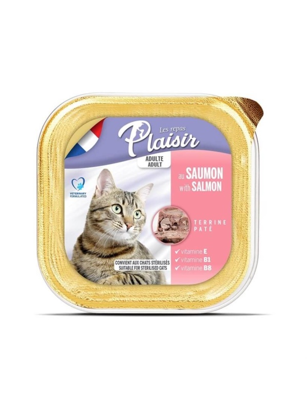 Plaisir Pate Somonlu 100 gr Yetişkin Yaş Kedi Maması
