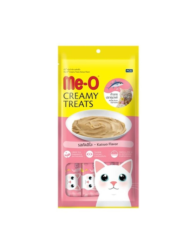 Me-O Creamy Treats Çizgili Orkinos Balıklı 4x15 gr Sıvı Kedi Ödül Maması