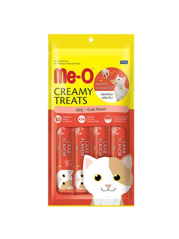 Me-O Creamy Treats Yengeçli 4x15 gr Sıvı Kedi Ödül Maması