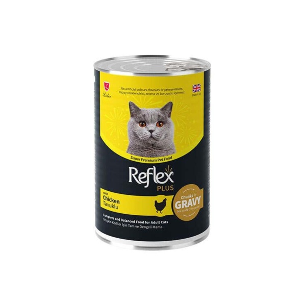 Plus Gravy Tavuklu Sos İçinde Et Parçacıklı Kedi Konservesi 400 Gr