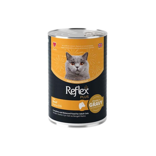 Plus Dana Etli Sos İçinde Et Parçacıklı Kedi Konservesi 400 Gr