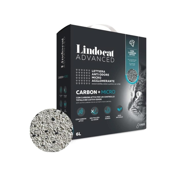 Lindo Cat Advanced Carbon + Micro Aktif Karbonlu 6 lt Kedi Kumu