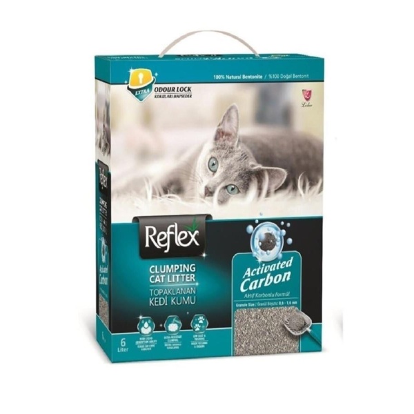 Reflex Aktif Karbonlu Topaklanan 6 lt Kedi Kumu