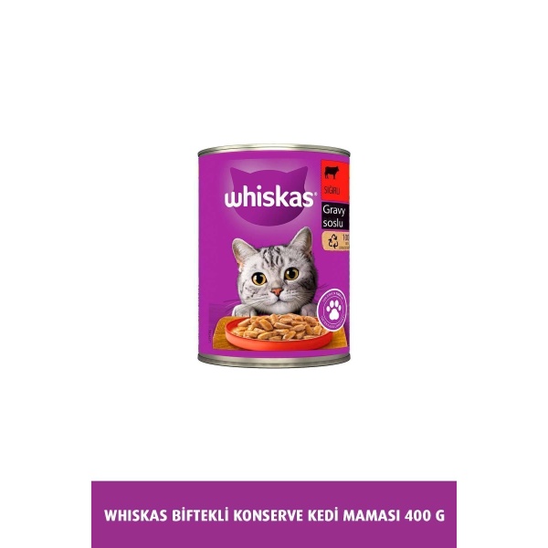 Sığırlı Soslu Kedi Konserve 400 gr