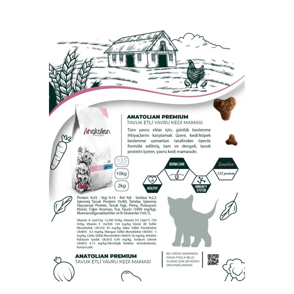 Anatolian Premium Tavuklu 10 kg Yavru Kedi Maması