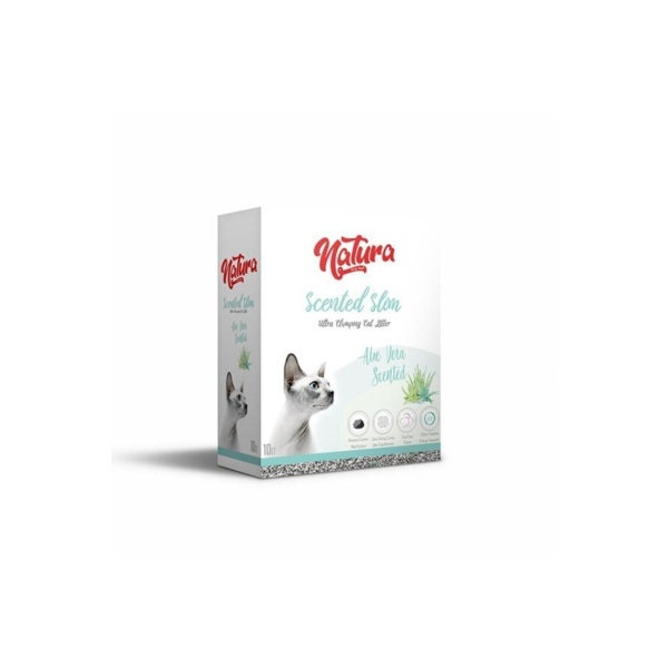 Natura Scented Slim Aloe Vera Kokulu Ultra Topaklaşan Doğal 10 lt Bentonit Kedi Kumu