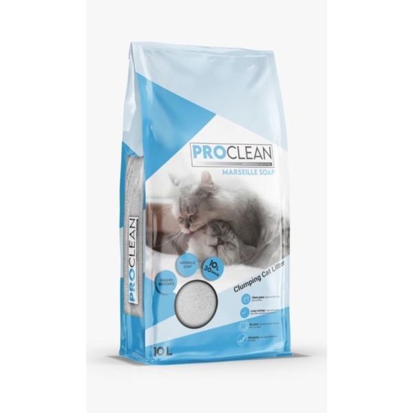 ProClean Marsilya Sabun Kokulu Topaklanan Kalın Taneli 10 lt Bentonit Kedi Kumu