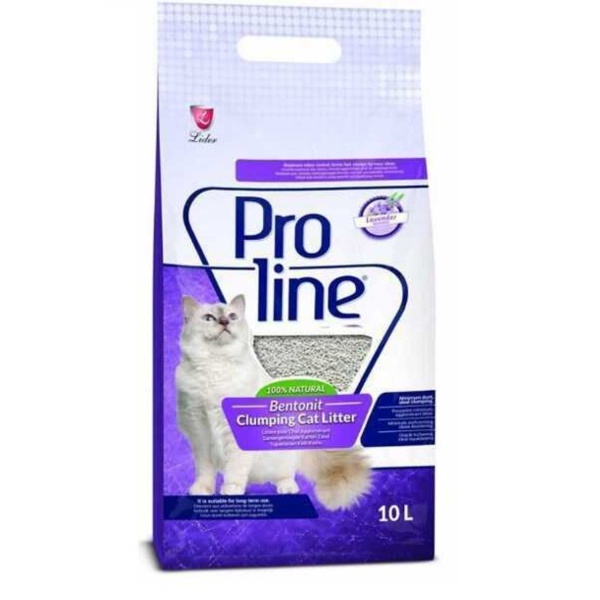 Proline Lavanta Kokulu Topaklanan 10 lt Bentonit Kedi Kumu
