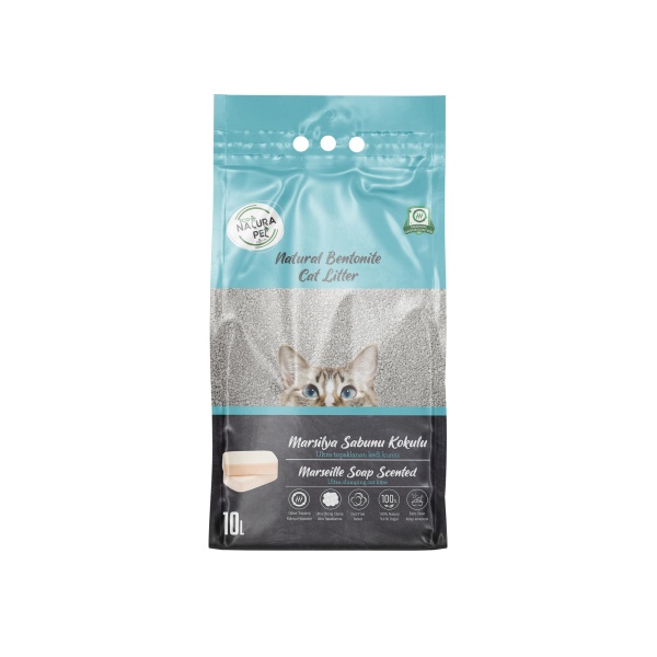 Natura Eco Marsilya Sabun Kokulu İnce Tane 10 lt Bentonit Kedi Kumu