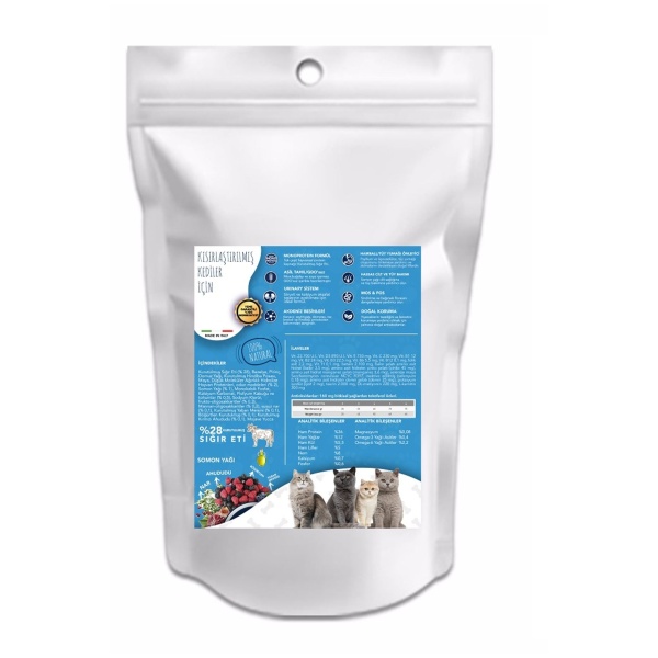 Exclusion Biftekli 1 kg Kısırlaştırılmış Yetişkin Kedi Maması