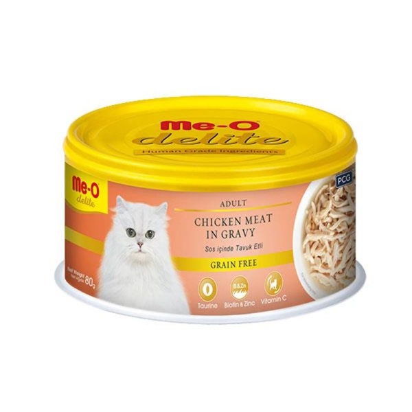 Me-O Delite Tavuklu Tahılsız 80 gr Konserve Yetişkin Kedi Maması